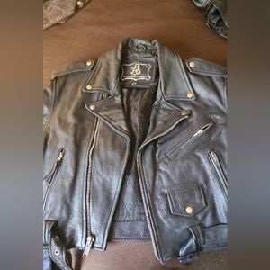 JR Genuine Leather Jacket XS, Black
